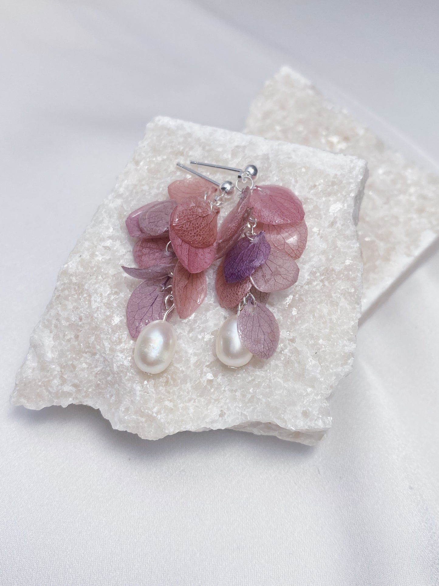 Petals of Elegance Hydrangea Earrings