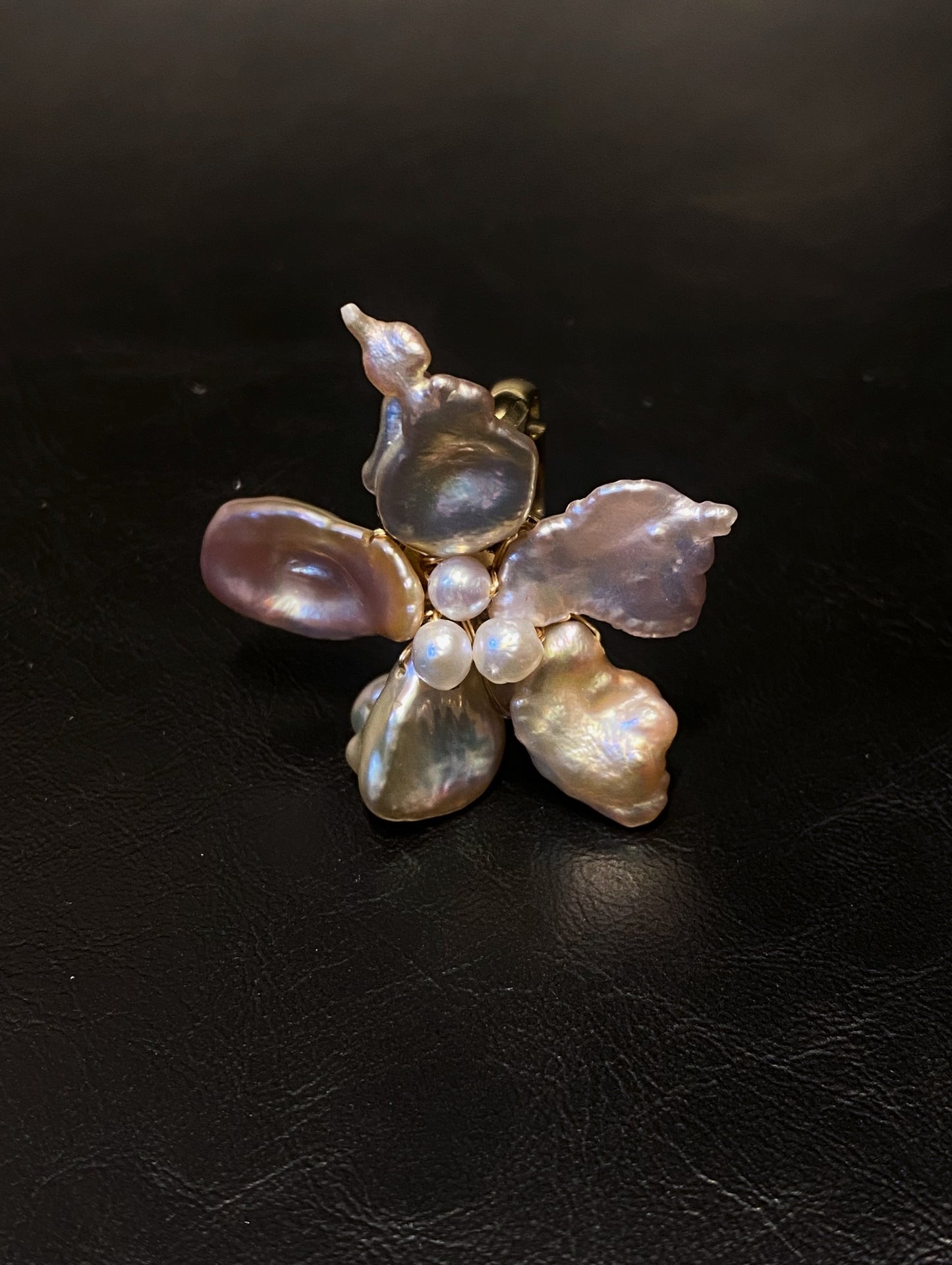 Pink Keshi Pearls Ring №05