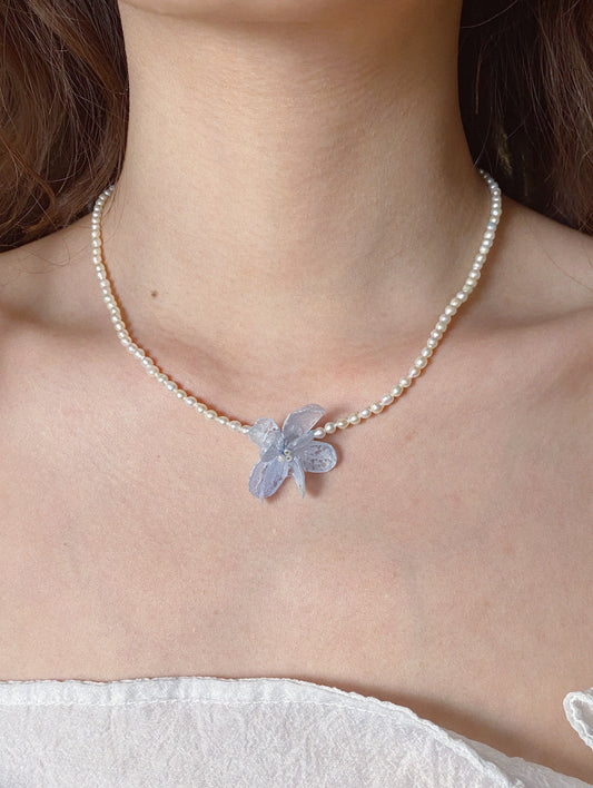 Hydrangea Seed Pearl Necklace