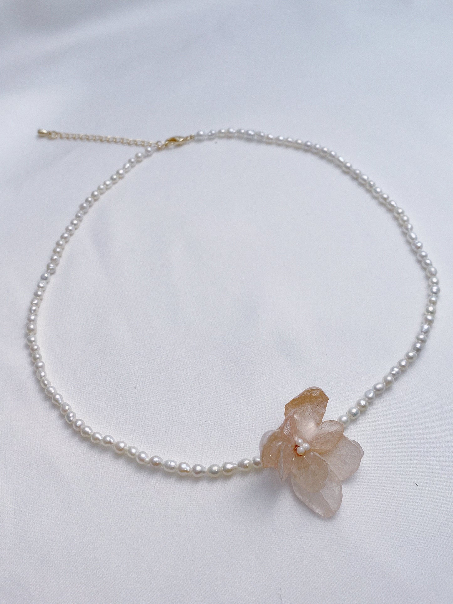 Hydrangea Seed Pearl Necklace